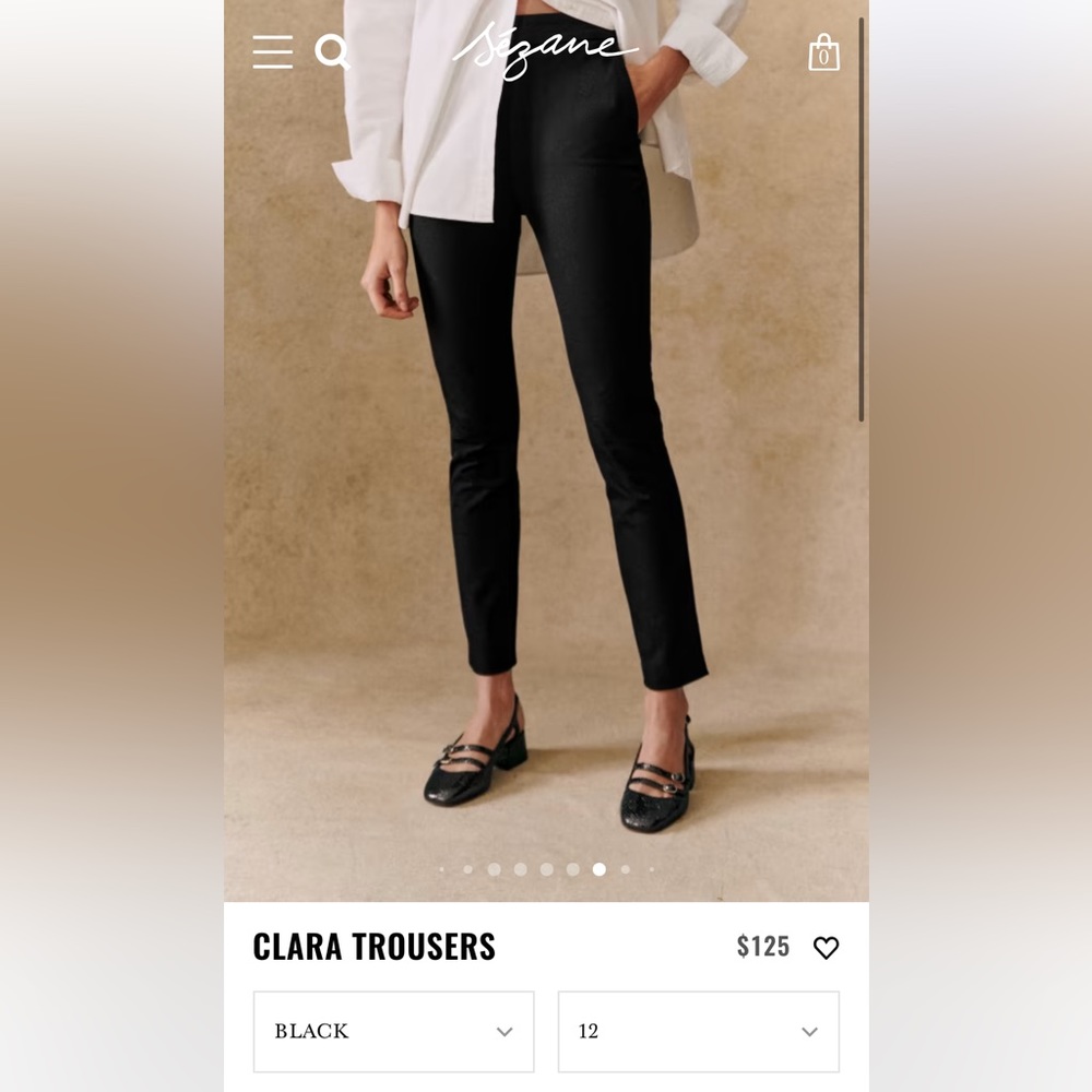 New Sezane Clara Trousers in dark denim